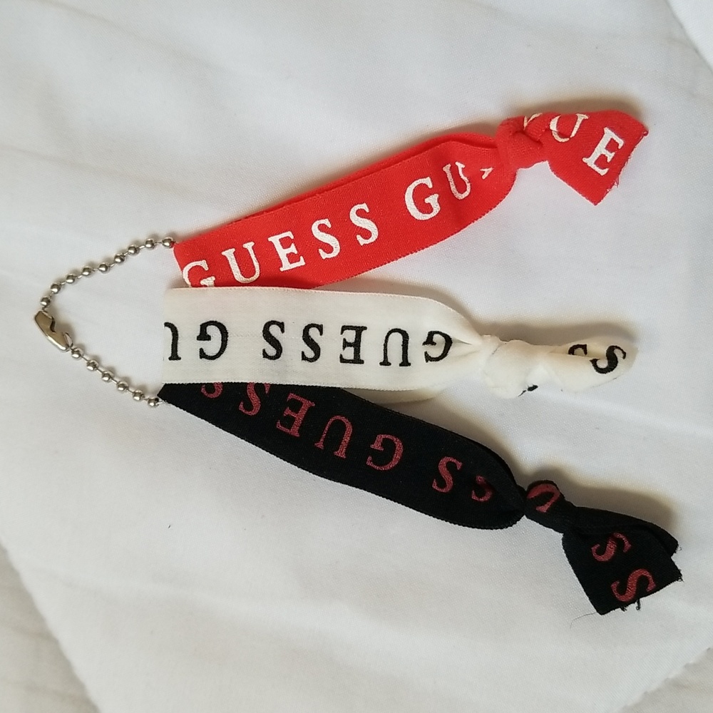 New Guess Hair Ties Set